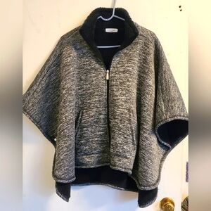 Calvin Klein full zip poncho